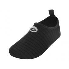 W1100L-BB - Wholesale Women's "Wave" Nylon Upper Super Soft Elastic Yoga Sock / Water Shoes (Black Only)